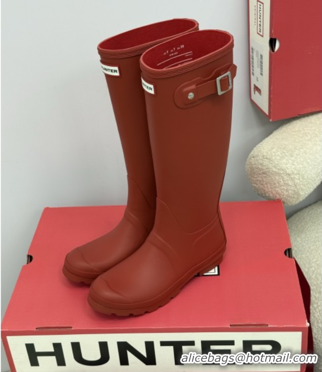 Good Looking Chanel Hunter Rubber Rain Boots Red 5082826