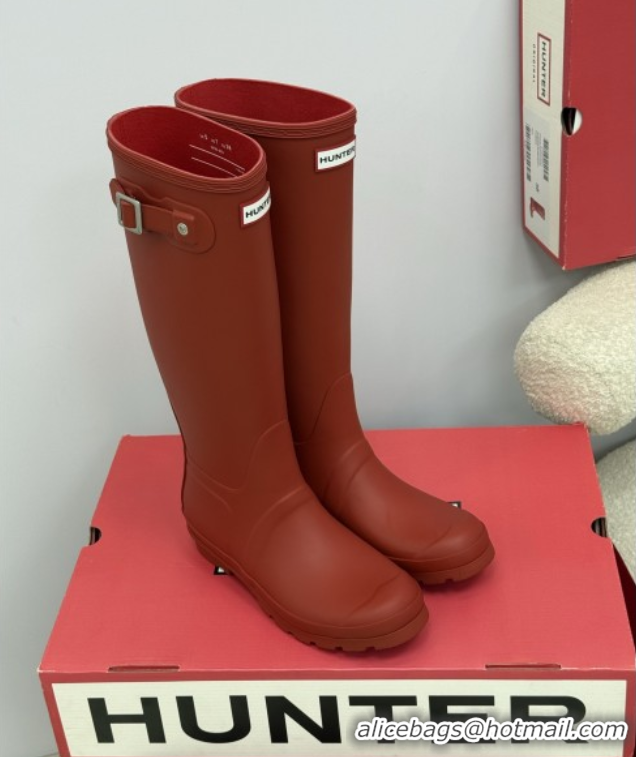Good Looking Chanel Hunter Rubber Rain Boots Red 5082826