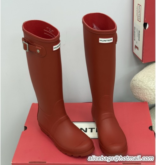 Good Looking Chanel Hunter Rubber Rain Boots Red 5082826