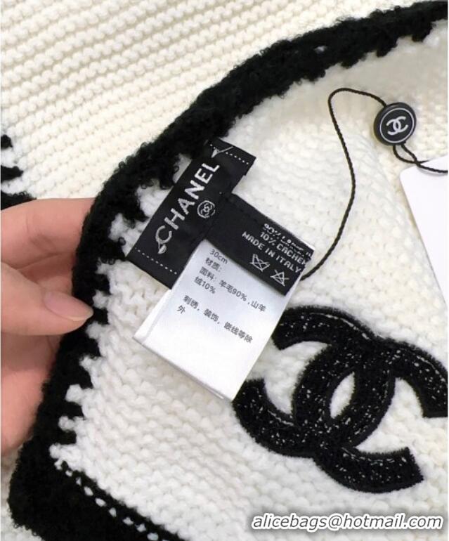 Best Product Chanel Cashmere Wool Long Scarf 30x180cm CH091005 White 2025