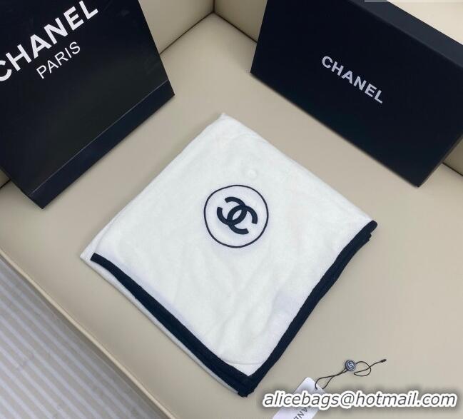 Top Grade Chanel Silk Cashmere Blend Long Scarf 65x180cm CH091006 White 2025