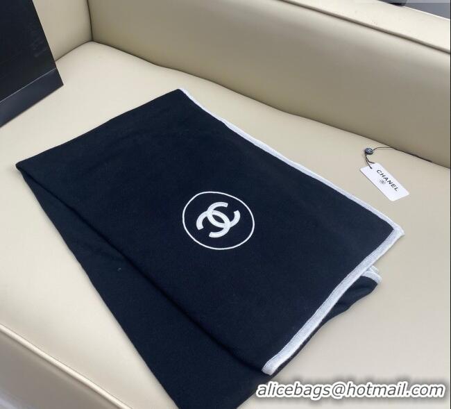 Cheapest Chanel Silk Cashmere Blend Long Scarf 65x180cm CH091006 Black 2025