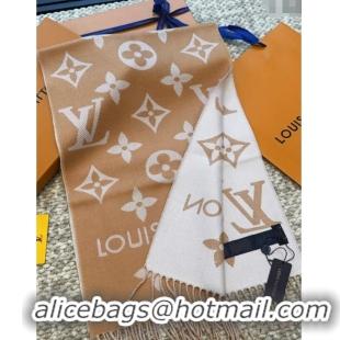 Inexpensive Louis Vuitton LV Essential Wool Long Scarf 34x186cm LV091008 Brown 2025