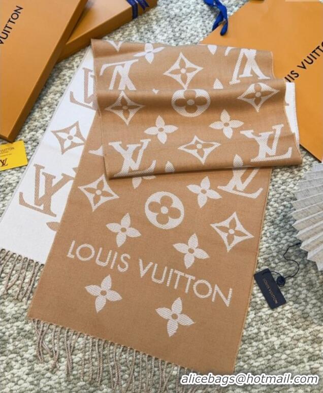 Inexpensive Louis Vuitton LV Essential Wool Long Scarf 34x186cm LV091008 Brown 2025