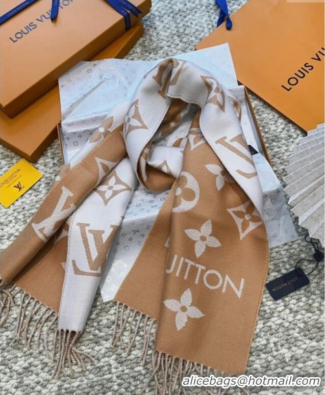 Inexpensive Louis Vuitton LV Essential Wool Long Scarf 34x186cm LV091008 Brown 2025