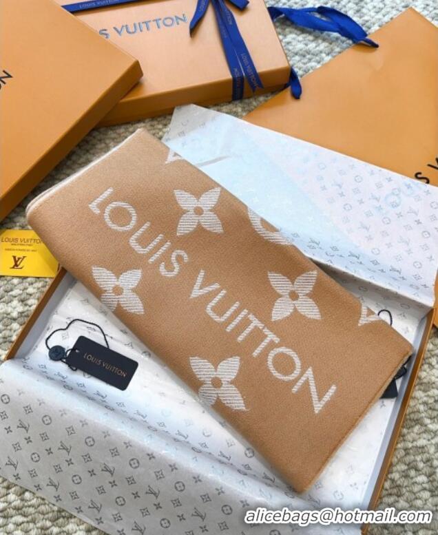 Inexpensive Louis Vuitton LV Essential Wool Long Scarf 34x186cm LV091008 Brown 2025