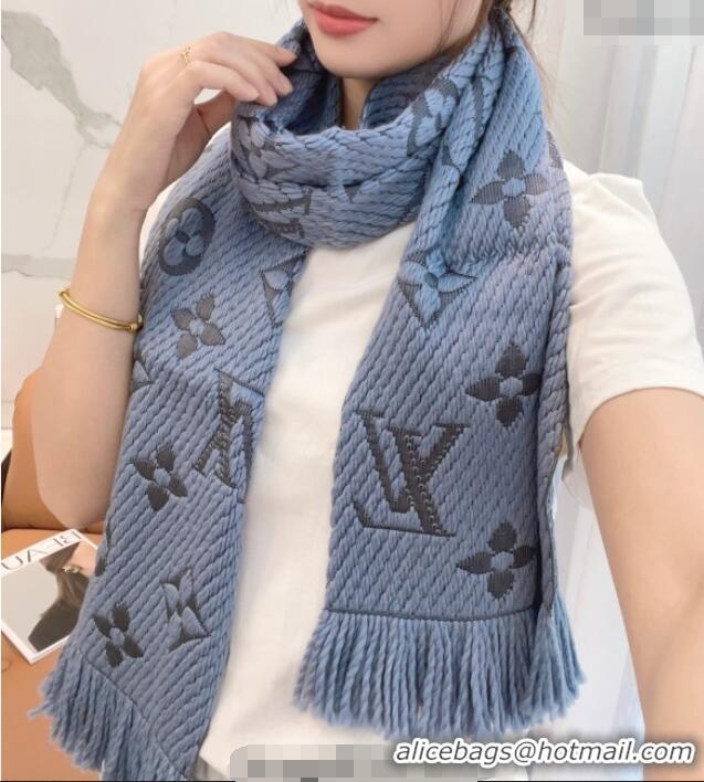 Cheapest Louis Vuitton Cashmere Wool Long Scarf 31x175cm LV091009 Blue/Grey 2025