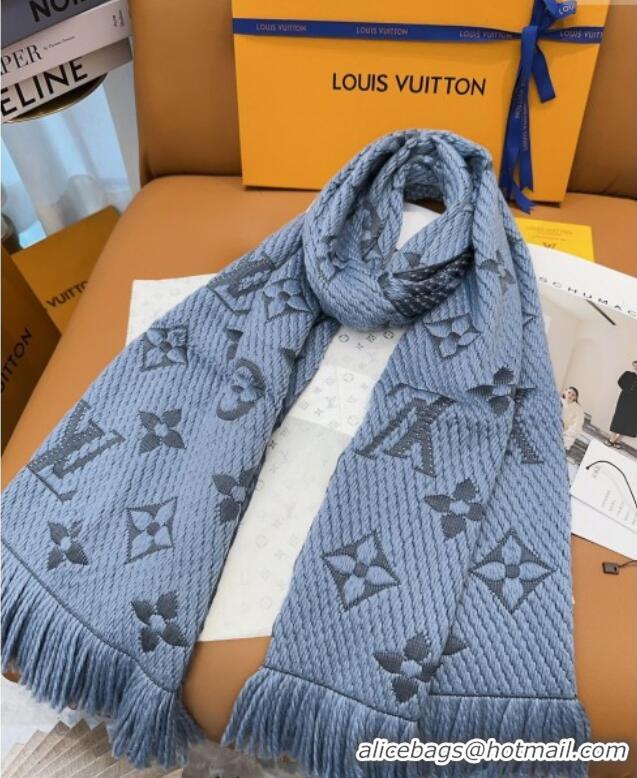 Cheapest Louis Vuitton Cashmere Wool Long Scarf 31x175cm LV091009 Blue/Grey 2025