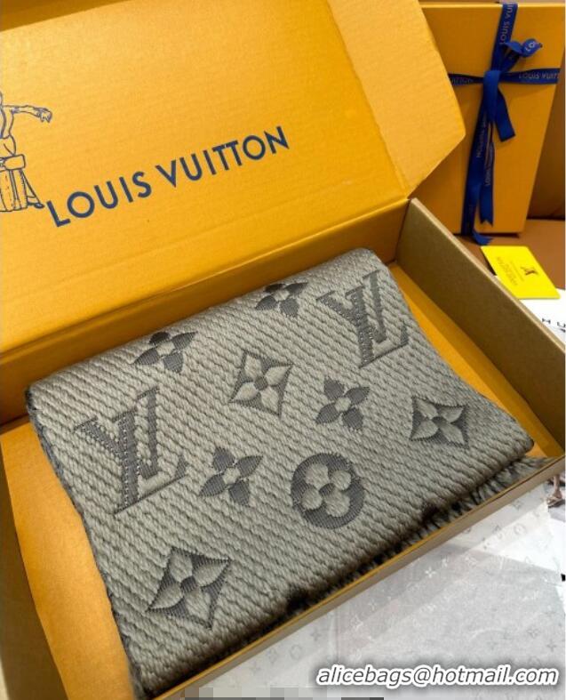 Top Grade Louis Vuitton Cashmere Wool Long Scarf 31x175cm LV091009 Beige/Grey 2025