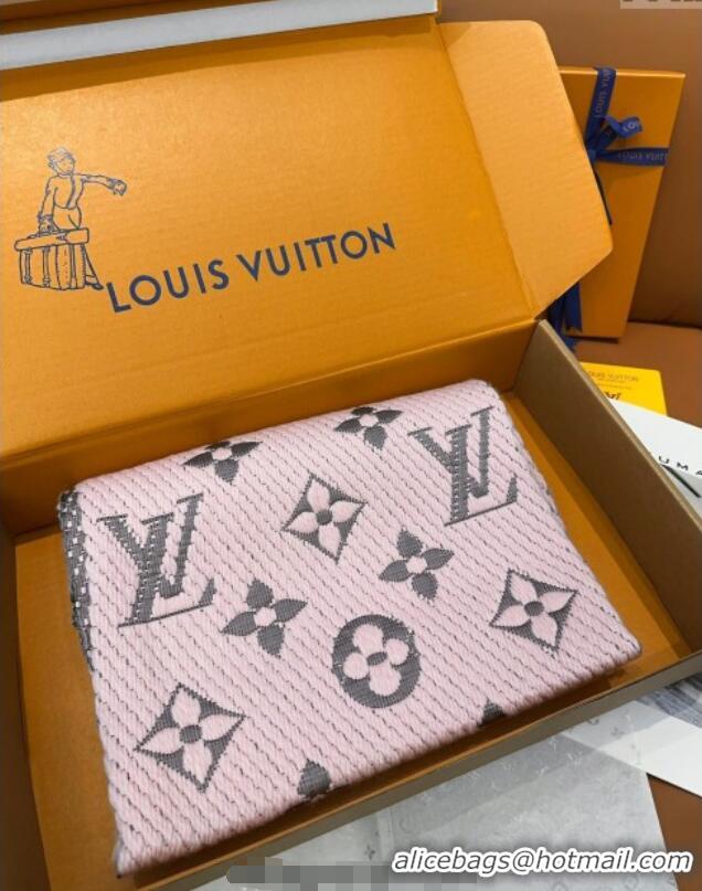 Famous Brand Louis Vuitton Cashmere Wool Long Scarf 31x175cm LV091009 Pink/Grey 2025