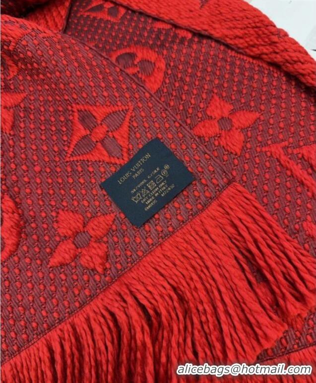 Super Quality Louis Vuitton Cashmere Wool Long Scarf 31x175cm LV091009 Red 2025