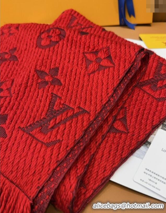 Super Quality Louis Vuitton Cashmere Wool Long Scarf 31x175cm LV091009 Red 2025