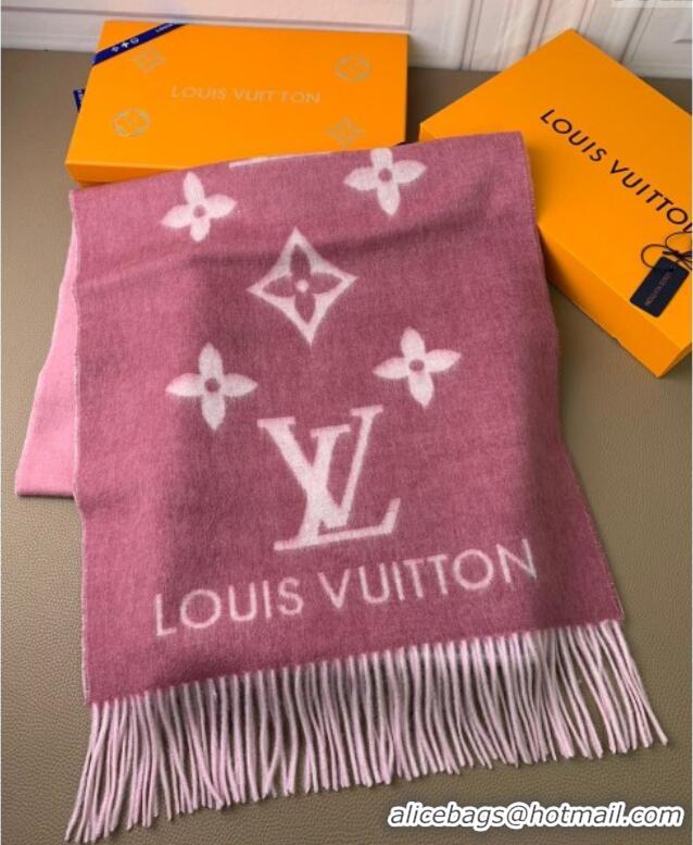 Top Quality Louis Vuitton Reykjavik Gradient Cashmere Long Scarf 45x190cm LV091010 Pink 2025