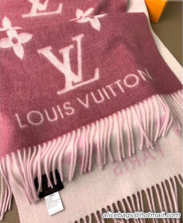 Top Quality Louis Vuitton Reykjavik Gradient Cashmere Long Scarf 45x190cm LV091010 Pink 2025