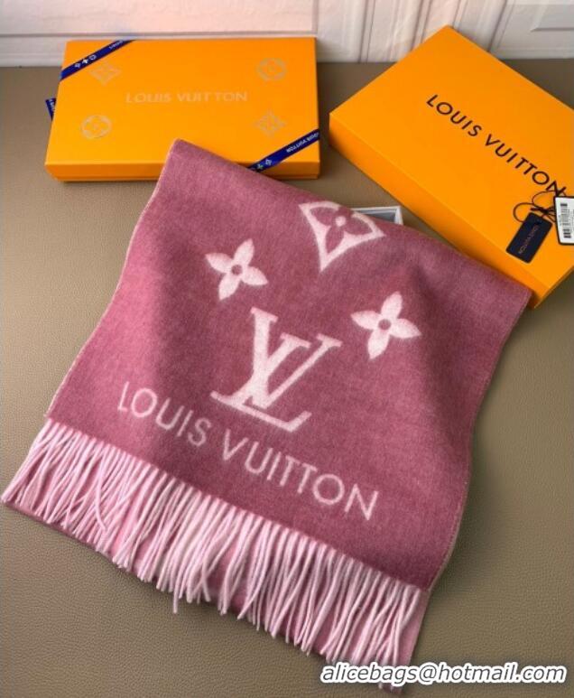 Top Quality Louis Vuitton Reykjavik Gradient Cashmere Long Scarf 45x190cm LV091010 Pink 2025
