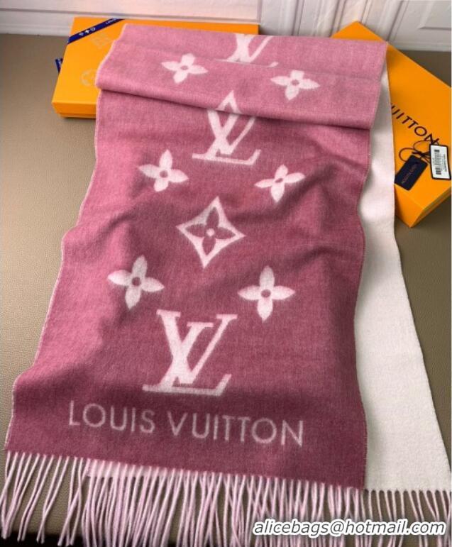 Top Quality Louis Vuitton Reykjavik Gradient Cashmere Long Scarf 45x190cm LV091010 Pink 2025