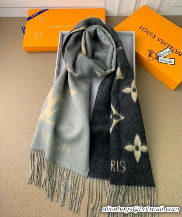 Market Sells Louis Vuitton Reykjavik Gradient Cashmere Long Scarf 45x190cm LV091010 Blue 2025