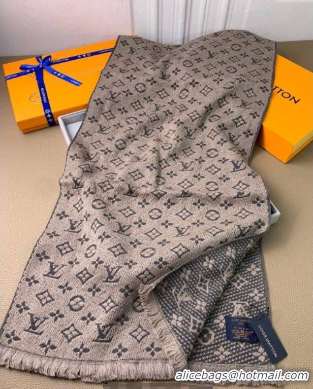 Market Sells Louis Vuitton Monogram Classic Wool Long Scarf 40x185cm LV091011 Beige 2025