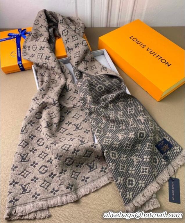 Market Sells Louis Vuitton Monogram Classic Wool Long Scarf 40x185cm LV091011 Beige 2025