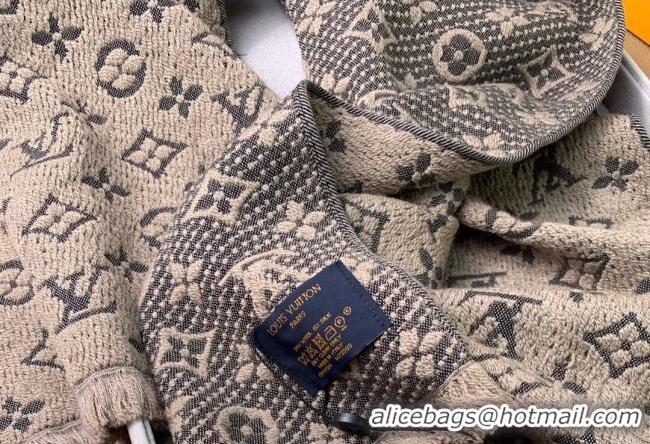 Market Sells Louis Vuitton Monogram Classic Wool Long Scarf 40x185cm LV091011 Beige 2025
