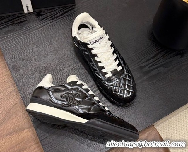 Grade Quality Chanel Quilted Calfskin Leather Sneakers Balck G4583909