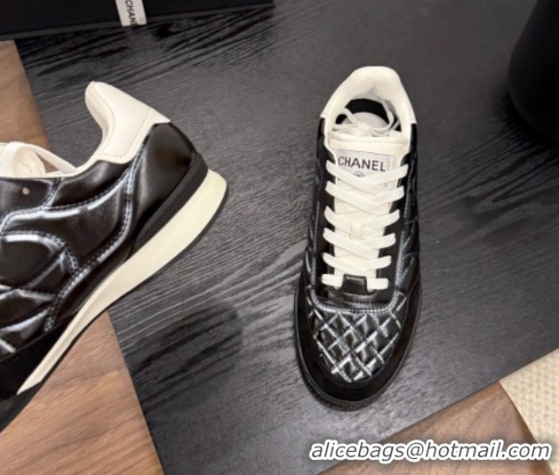 Grade Quality Chanel Quilted Calfskin Leather Sneakers Balck G4583909