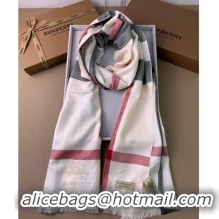 Good Quality Burberry Classic Cashmere Long Scarf 70x200cm BR091013 White 2025