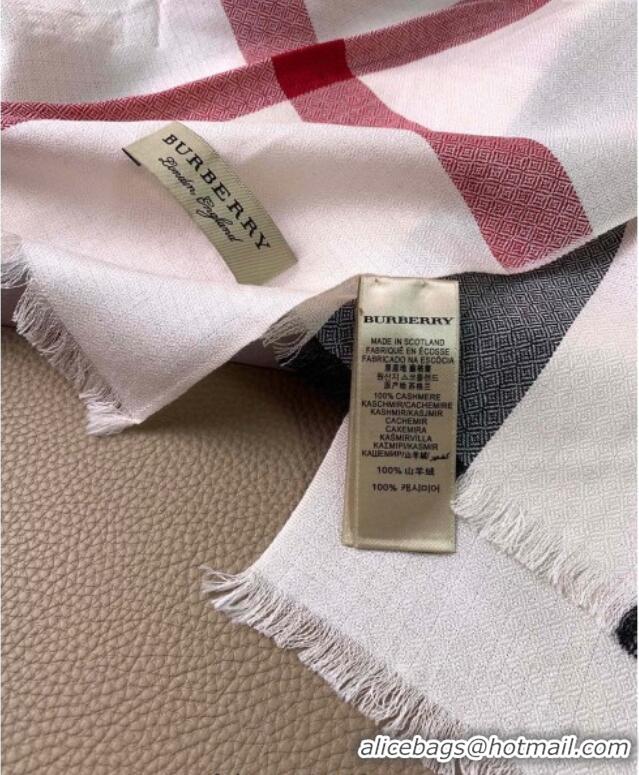 Good Quality Burberry Classic Cashmere Long Scarf 70x200cm BR091013 White 2025