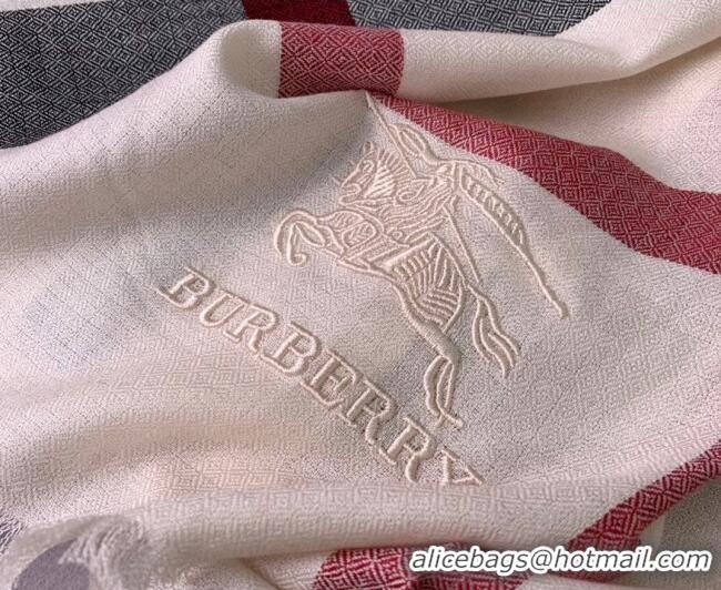 Good Quality Burberry Classic Cashmere Long Scarf 70x200cm BR091013 White 2025