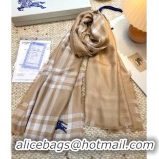 Unique Discount Burberry Wool Long Scarf BR091014 Camel 2025