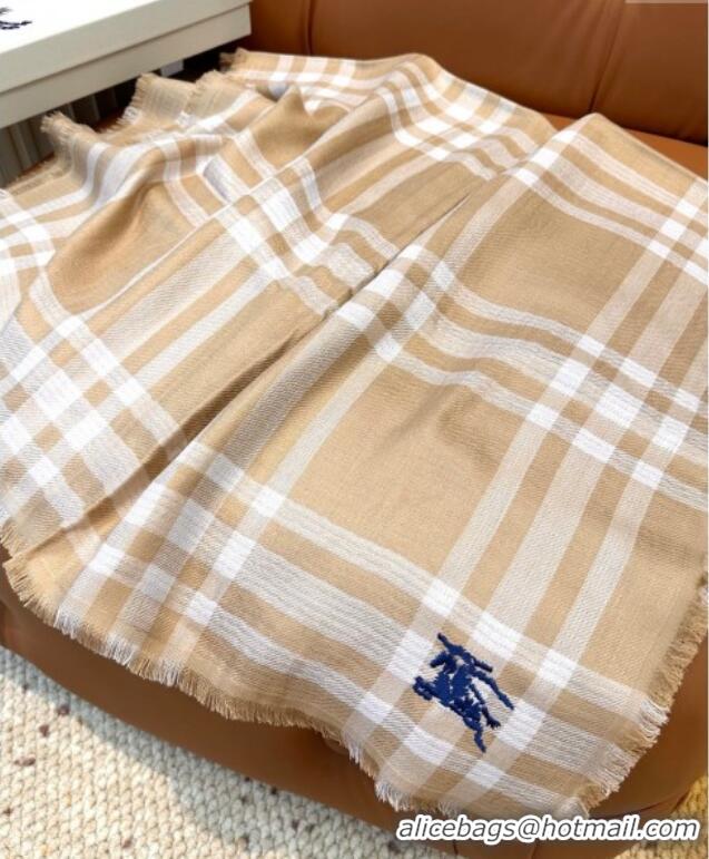 Unique Discount Burberry Wool Long Scarf BR091014 Camel 2025