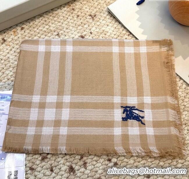Unique Discount Burberry Wool Long Scarf BR091014 Camel 2025
