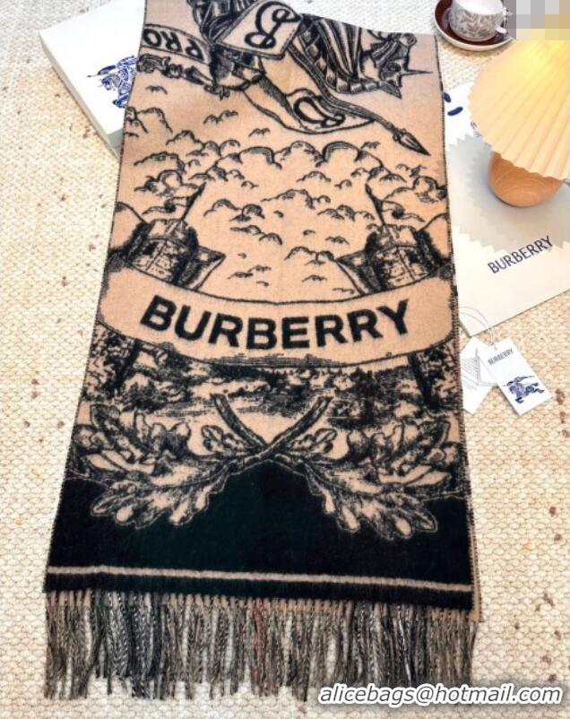 Promotional Burberry Cashmere Long Scarf 50x210cm BR091015 Camel/Black 2025