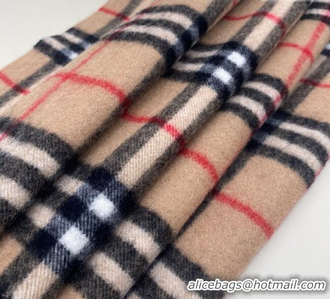 Unique Discount Burberry Fringed Cashmere Long Scarf 30x155cm BR091016 Camel 2025