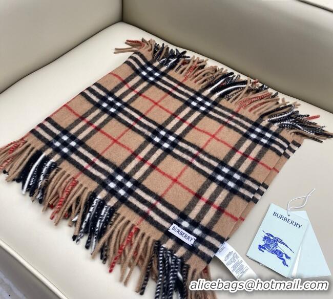 Unique Discount Burberry Fringed Cashmere Long Scarf 30x155cm BR091016 Camel 2025