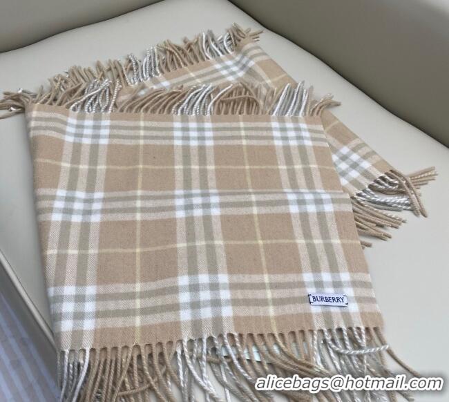 Pretty Style Burberry Fringed Cashmere Long Scarf 30x155 BR091016 Beige 2025