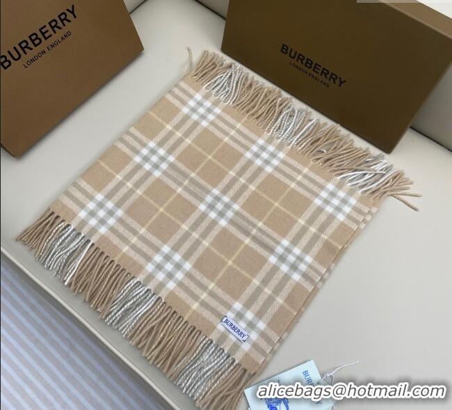 Pretty Style Burberry Fringed Cashmere Long Scarf 30x155 BR091016 Beige 2025