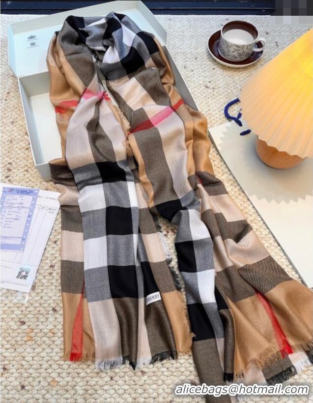 Top Quality Burberry Cashmere Long Scarf BR091017 Camel 2025