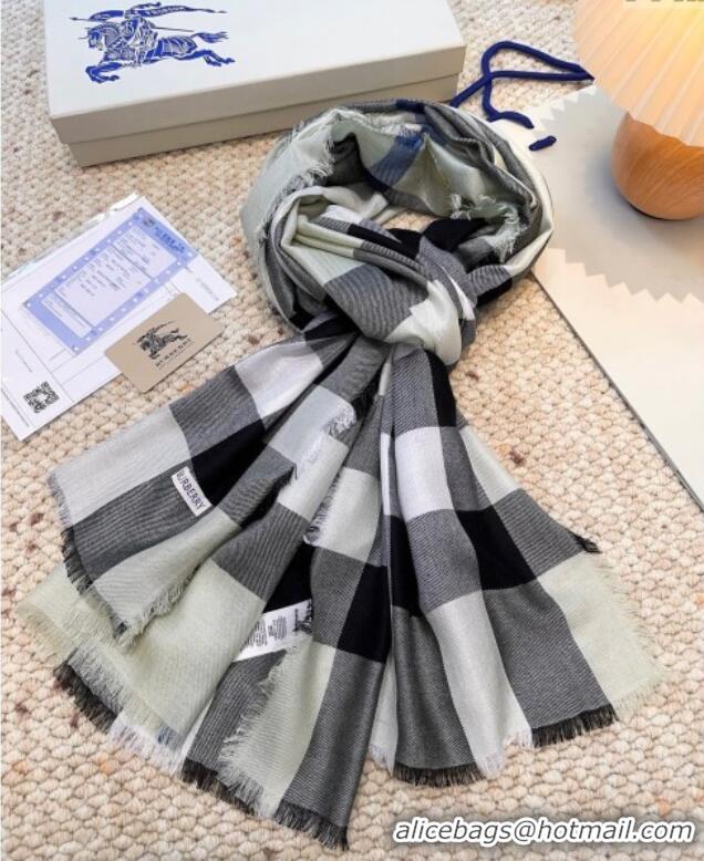 Unique Grade Burberry Cashmere Long Scarf BR091017 Grey 2025