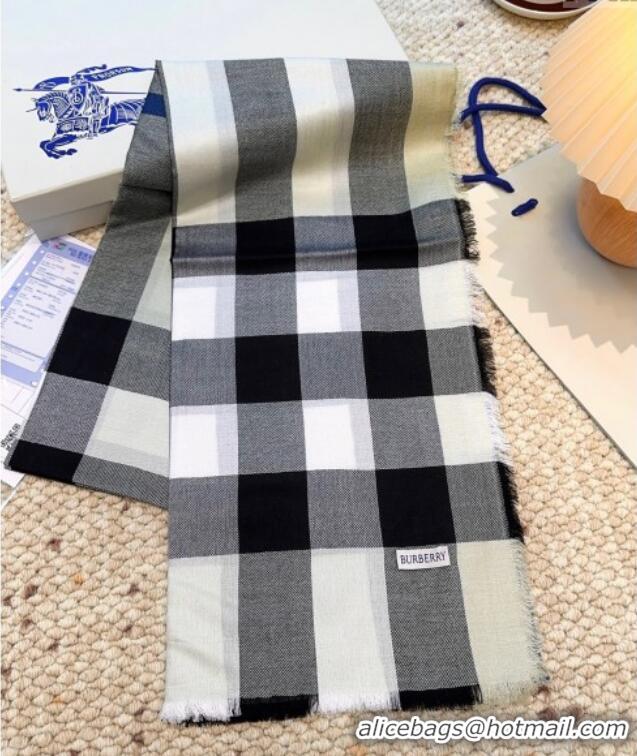 Unique Grade Burberry Cashmere Long Scarf BR091017 Grey 2025