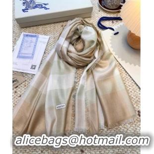 Top Grade Burberry Cashmere Long Scarf BR091017 Light Green 2025