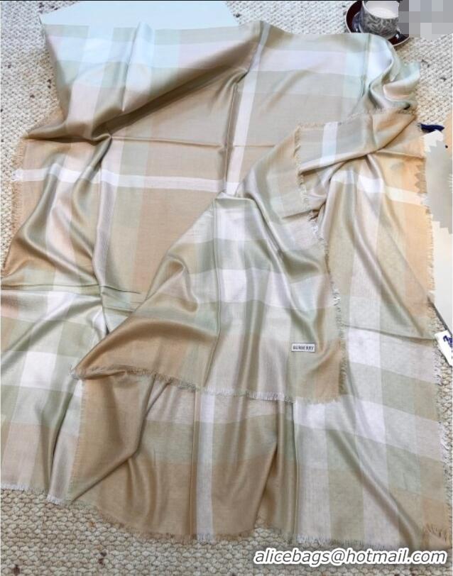 Top Grade Burberry Cashmere Long Scarf BR091017 Light Green 2025