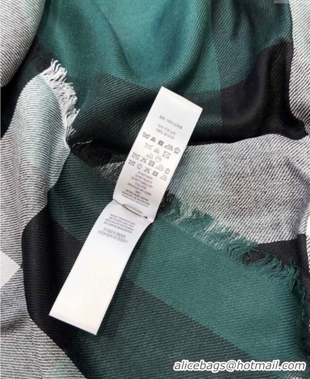 Pretty Style Burberry Cashmere Long Scarf BR091017 Dark Green 2025