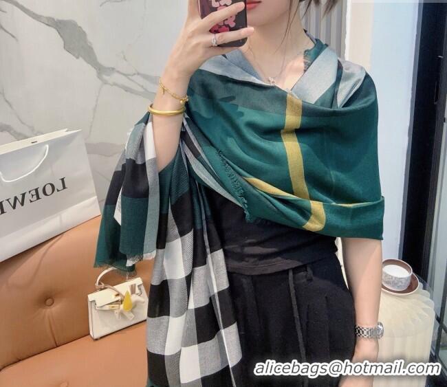 Pretty Style Burberry Cashmere Long Scarf BR091017 Dark Green 2025