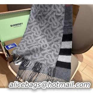 Promotional Burberry TB Cashmere Wool Long Scarf 30x180cm BR091018 Grey 2025
