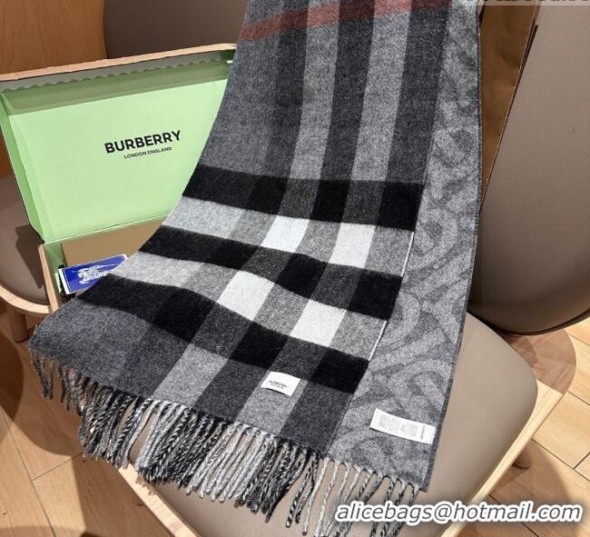 Promotional Burberry TB Cashmere Wool Long Scarf 30x180cm BR091018 Grey 2025