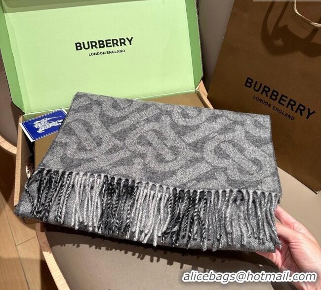 Promotional Burberry TB Cashmere Wool Long Scarf 30x180cm BR091018 Grey 2025