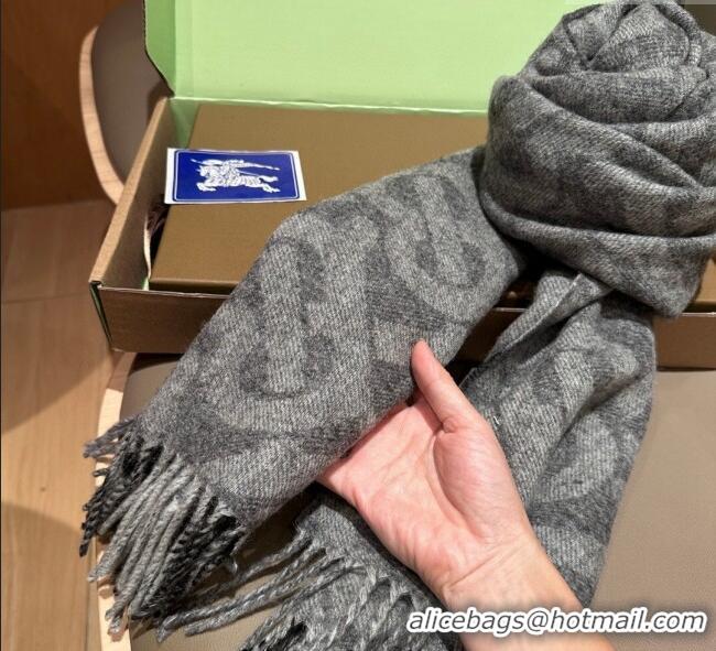 Promotional Burberry TB Cashmere Wool Long Scarf 30x180cm BR091018 Grey 2025