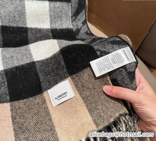 Good Taste Burberry TB Cashmere Wool Long Scarf 30x180cm BR091018 Black 2025