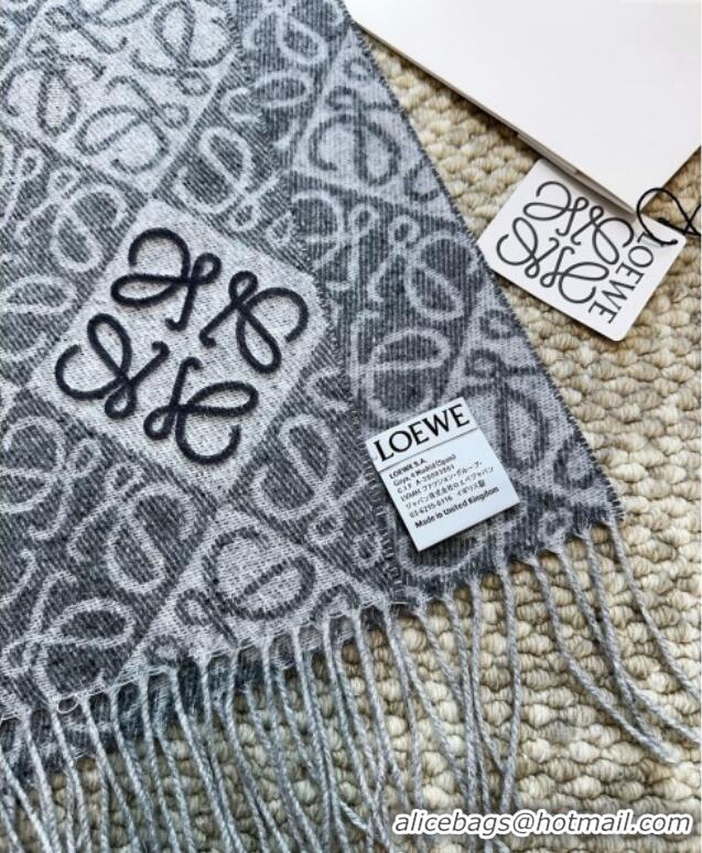 Grade Design Loewe Cashmere Wool Long Scarf LW091020 Grey 2025